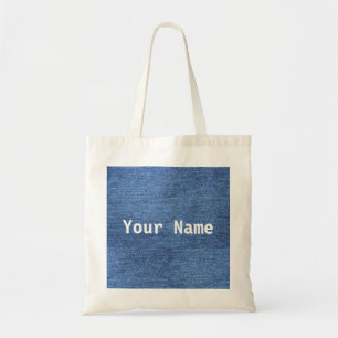 Custom Denim Tote With Your Name Or Message Bag
