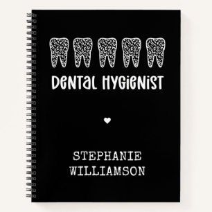 Custom Dental Hygienist Leopard Print Teeth Notebook
