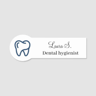 Custom Dental Office Logo Dental Hygienist Name Tag