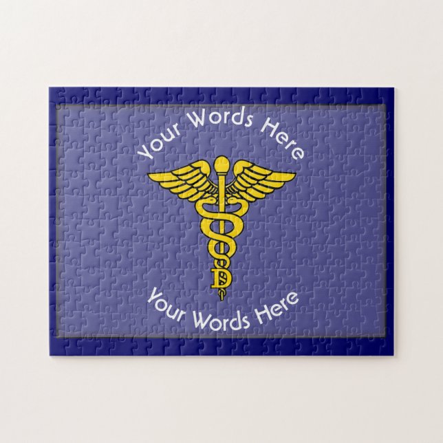 Custom Dentist Caduceus Jigsaw Puzzle (Horizontal)