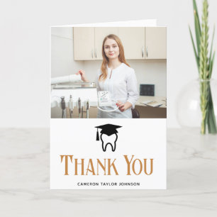 Custom Dentist Graduation Dental School Thank You Card