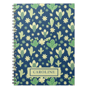Custom Desert Cactus & Succulent Pattern Notebook