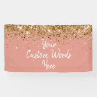 Custom Desert Coral Gold Customised Birthday Party