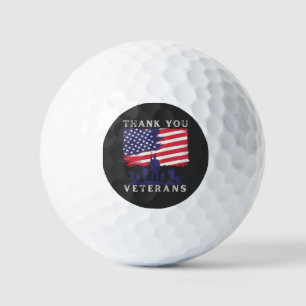 Custom design: American Flag Thank You Veterans Golf Balls