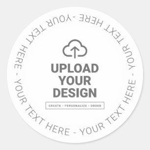 Custom Design and Text Classic Round Sticker