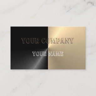 Custom Design Black And Gold Metallic Business Card