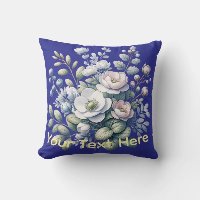 Custom design blue cushion (Front)
