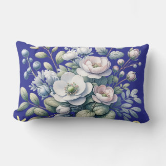 Custom design blue lumbar cushion