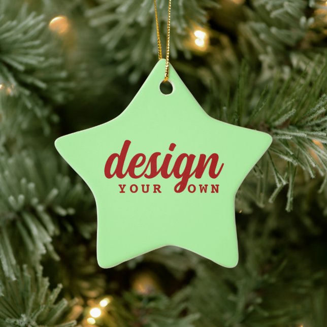 Custom Design Christmas Star Ornament Personalised (Tree)
