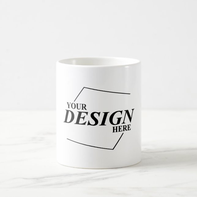 Custom Design Create Your Own Template Coffee Mug (Center)