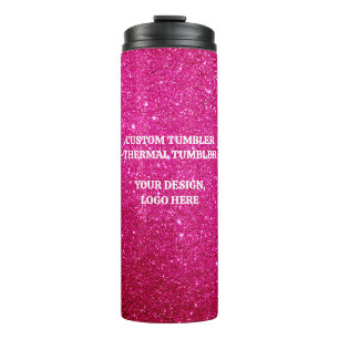 Custom Design Glitter Thermal Tumbler