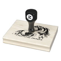 Custom Design Logo Wooden Ink Stamp