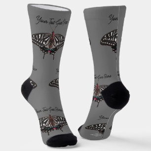 Custom Design Socks Butterflies