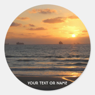 Custom Design With Your Own Photo And Your Text Classic Round Sticker