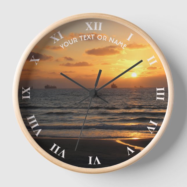 Custom Design With Your Own Photo And Your Text Clock (Front)