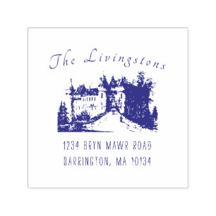 Custom Design Your Logo or Return Address Château Self-inking Stamp