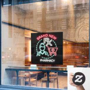 Custom Designed Faux Neon Pharmacy Drugstore 