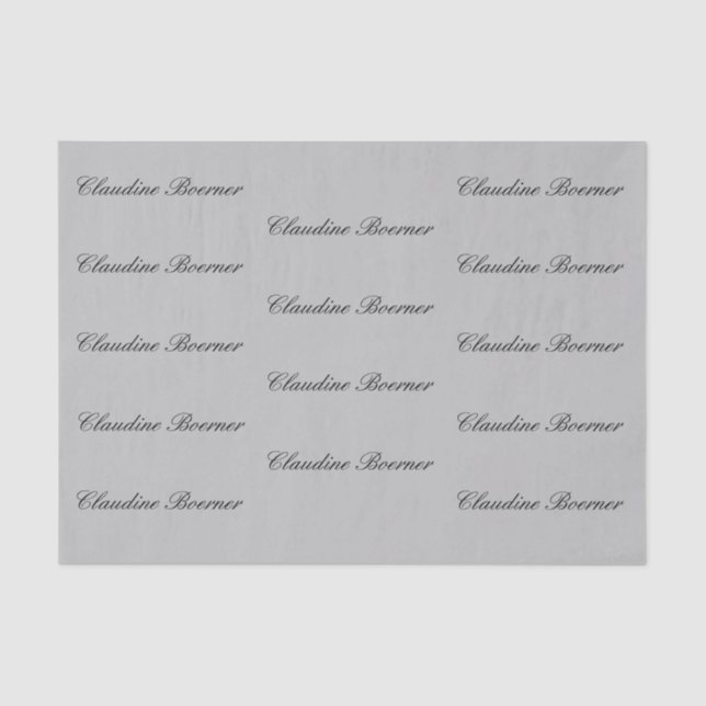 Custom Designer Name Product Tissue Paper (Front)