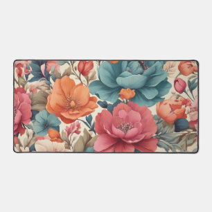 Custom Desk Mat Florals pattern