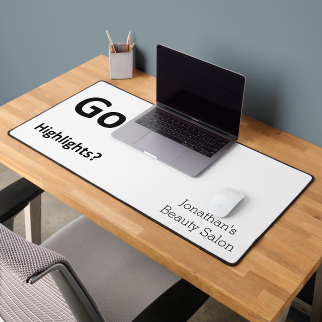 Custom Desk Mat for Salon Owner Barbershop (Office 2)