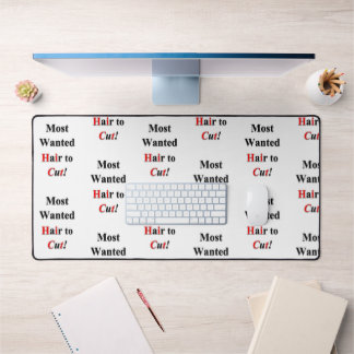 Custom Desk Mat for Salon Owners Hair to Cut