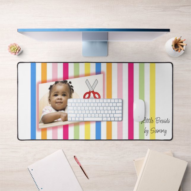 Custom Desk Mat for Salon Owners Little Braids (Office 1)