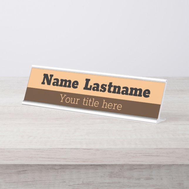 Custom desk name plate (Front)