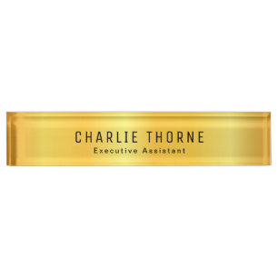 Custom Desk Nameplate with Name and Job Title