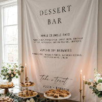 Custom Dessert Menu Wedding Fabric