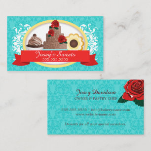 Custom Desserts Bakery Business Card