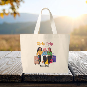 Custom Destination Girls Trip 2026 summer vacation Large Tote Bag