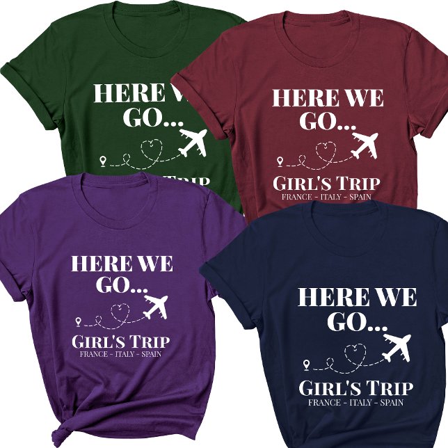 Custom Destination Travel Family Girls Trip Vacay T-Shirt (Creator Uploaded)