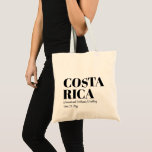 Custom Destination Wedding Welcome to Costa Rica Tote Bag<br><div class="desc">Custom Welcome to Costa Rica,  Personalised Totebag Guest Hotel Arrival,  Gift from Bride Groom Bridesmaid,  Destination Wedding Tote Bag Favour,  Flower Girl Goodie for Her,  Couple Him Reception Night Party,  Name Location Weekend Trip Event,  Planner Canvas Swag Planning Bridal,  Maid of Honour Groomsmen Matron,  Best Man Ring Bearer Present</div>