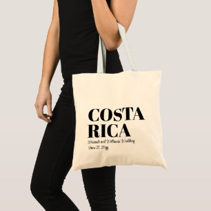 Custom Destination Wedding Welcome to Costa Rica Tote Bag