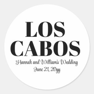 Custom Destination Wedding Welcome to Los Cabos Classic Round Sticker