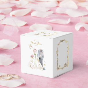 Custom details Bride & Groom Favour Box