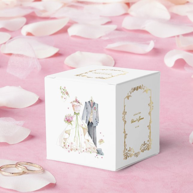 Custom details Bride & Groom No 2 Favour Box (Wedding)