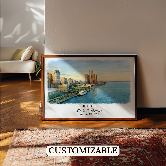 Custom Detroit Wall Art, Michigan Poster (Creator Uploaded)