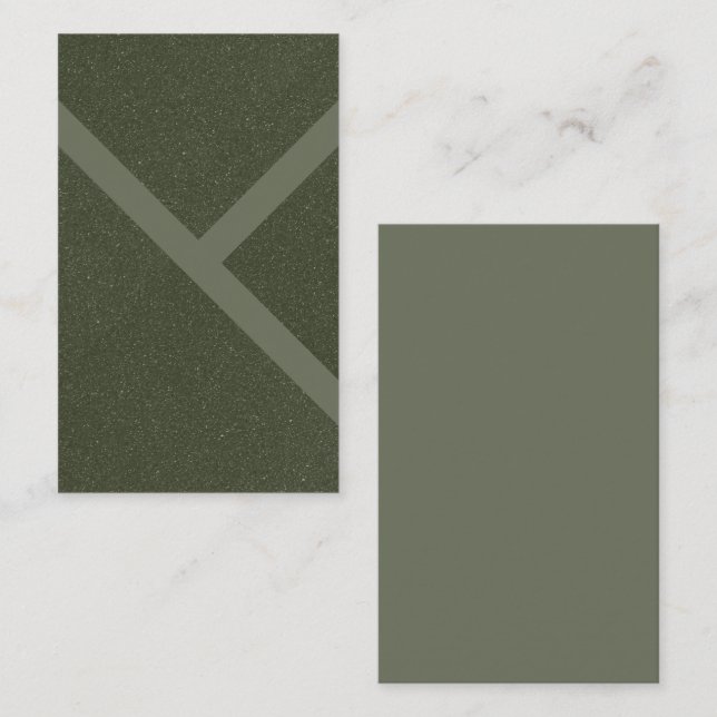 Custom Diagonal Moss Green Business Card Design (Front/Back)