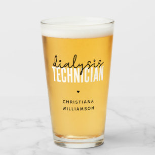 Custom Dialysis Technician   Nephrology Tech Gifts Glass