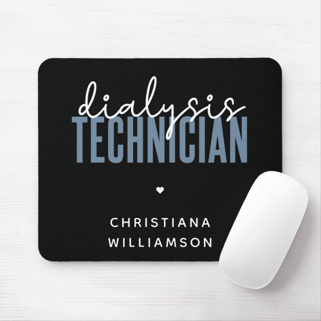 Custom Dialysis Technician | Nephrology Tech Gifts Mouse Pad (With Mouse)