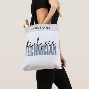 Custom Dialysis Technician Nephrology Tech Gifts Tote Bag