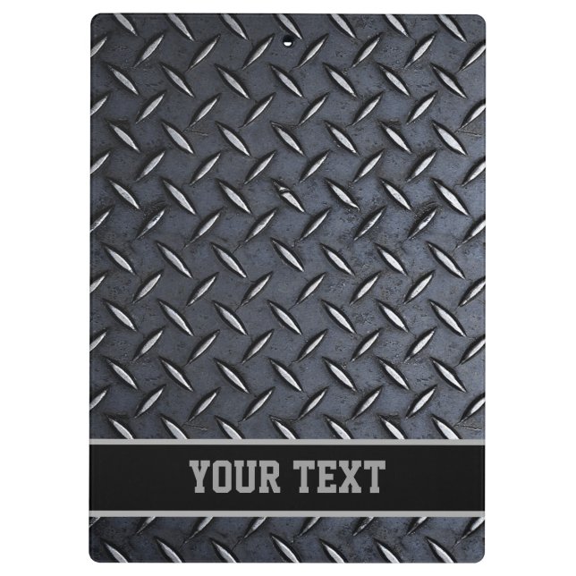 Custom Diamond Plate design Clipboard (Back)