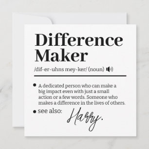 Custom Difference Maker, Mentor Appreciation Gift