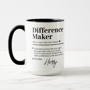 Custom Difference Maker, Mentor Appreciation Gift  Mug