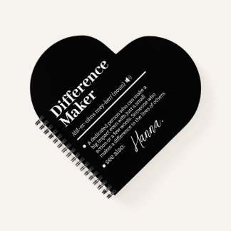 Custom Difference Maker, Mentor Appreciation Gift Notebook