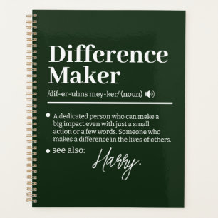 Custom Difference Maker, Mentor Appreciation Gift Planner