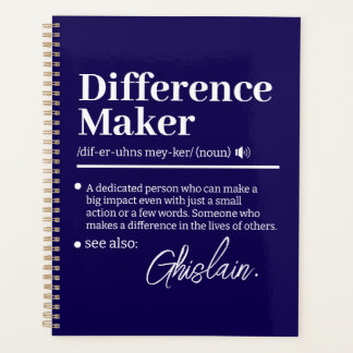 Custom Difference Maker, Mentor Appreciation Gift Planner