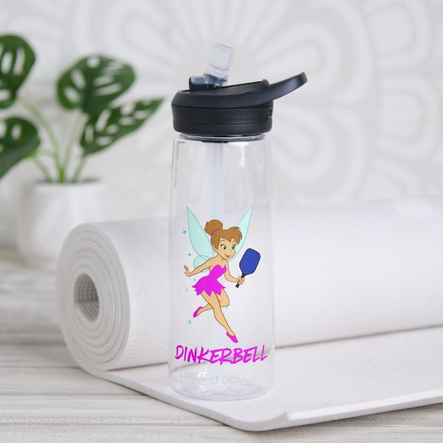 Custom Dinkerbell - Funny Pickleball For Her Water Bottle (Yoga (Rotated))