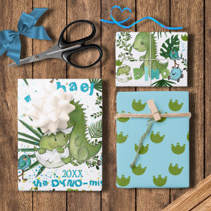 Custom Dino-mite Any Occasion Wrapping Paper Sheet